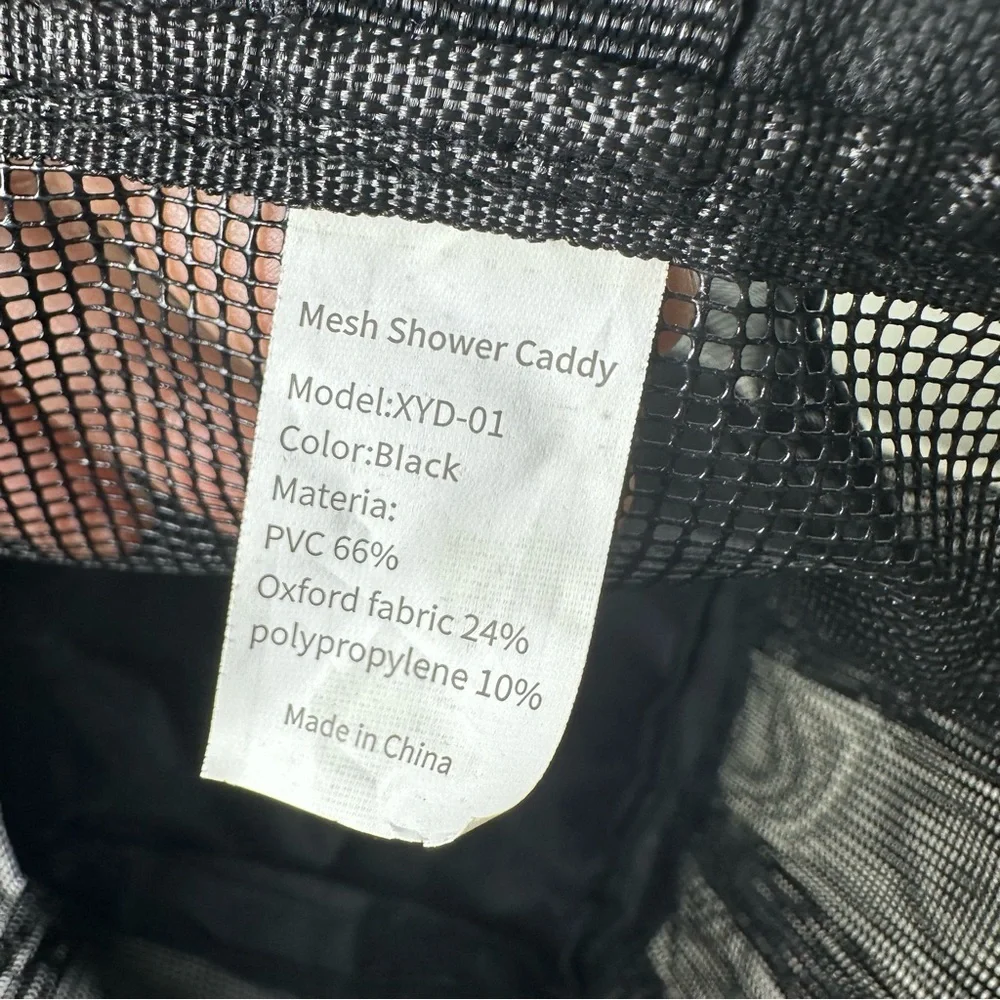 Black Mesh Bathroom Caddy College, Camp, Bath, Dorm Essentials for Students